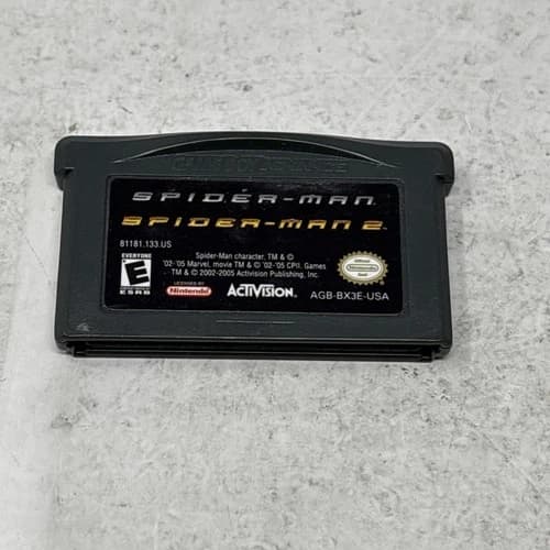2 in 1 Game Pack Spider-Man/Spider-Man 2 (Nintendo Game Boy Advance 2005) TESTED