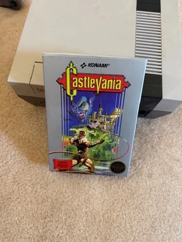 Castlevania NES Complete CIB Box Manual Cart Konami Nintendo — Name on Cart