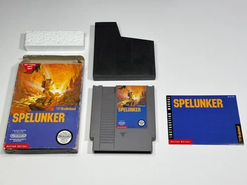 Spelunker (Nintendo NES, 1987) Tested, with box and manual