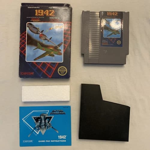 1942 Capcom (Nintendo Entertainment System, 1985) Authentic CIB Tested