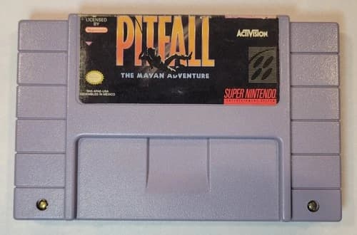 1994 Pitfall The Mayan Adventure Super Nintendo SNES Video Game Cartridge OEM