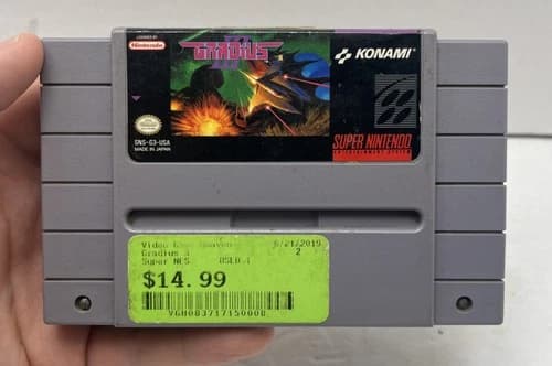 Gradius III 3 (Super Nintendo SNES, 1991) Authentic Game Cartridge Tested