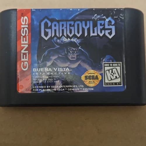 Buena Vista Interactive Gargoyles Sega Genesis Game Cartridge NTSC-U/C KA