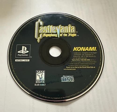 Castlevania: Symphony of the Night (Sony PlayStation 1, 1997) Disc Only