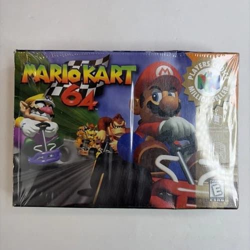 CLEAN! Mario Kart 64 Nintendo N64 Plastic Seal Complete Box CIB Works Authentic
