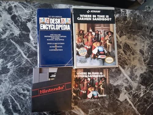 Where in Time is Carmen San Diego Nintendo NES Complete CIB