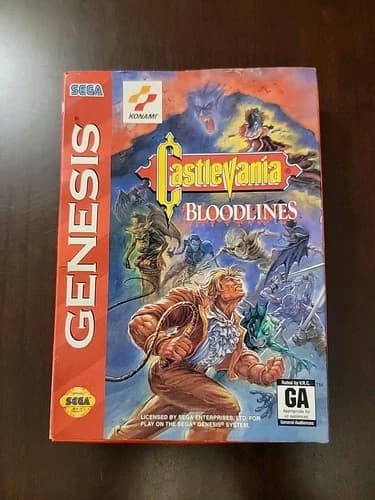 Castlevania: Bloodlines - Konami for Sega Genesis - Complete In Box - Authentic