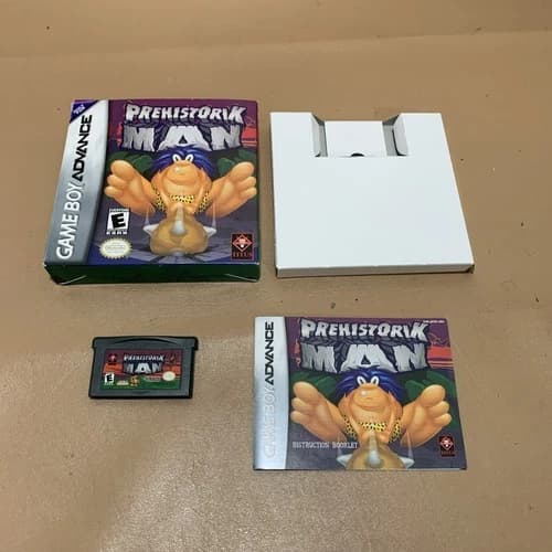 Prehistorik Man (Nintendo Game Boy Advance, GBA, 2001) CIB Complete In Box