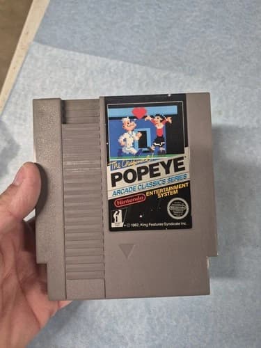 Nintendo Popeye Arcade Classics Series NES Game Cartridge Tested