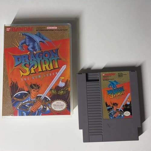 Dragon Spirit The New Legend Nintendo NES cartridge and clamshell Authentic