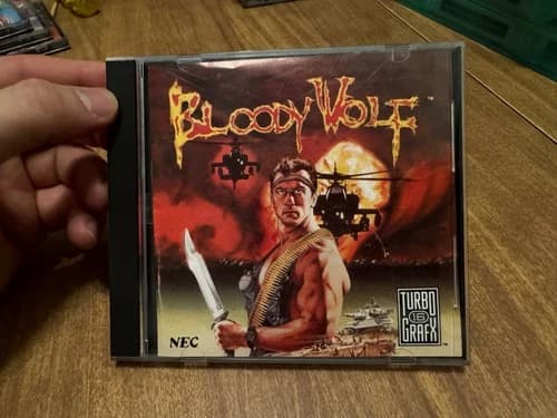 Bloody Wolf (TurboGrafx-16, 1990) NEC Turbo Grafx CIB complete video game BW