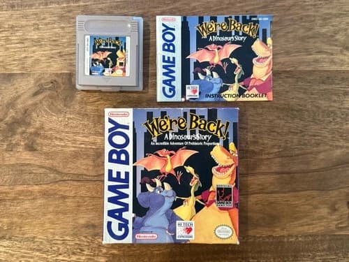 We're Back A Dinosaur's Story Nintendo Game Boy 1993 CIB Complete In Box Tested
