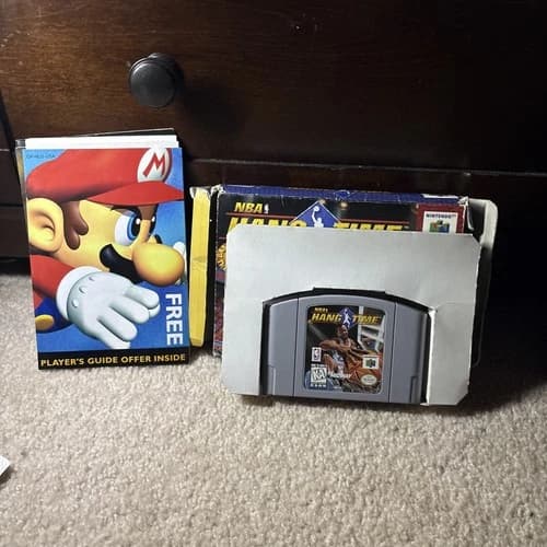NBA HangTime (Nintendo 64 N64) Complete CIB Box Manual Game - Tested Works