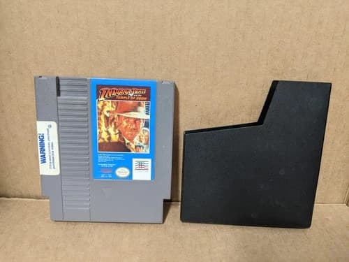 Indiana Jones and the Temple of Doom Nintendo NES w/Blockbuster Rental Sticker