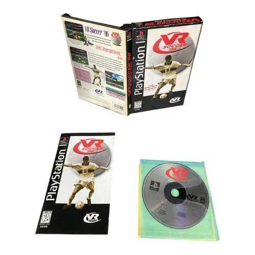 Sony PlayStation 1 PS1 CIB Complete TESTED VR Soccer '96 Long Box CF