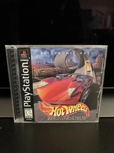 Hot Wheels: Turbo Racing (Sony PlayStation 1, PS1, 1999) Black Label ~ Complete
