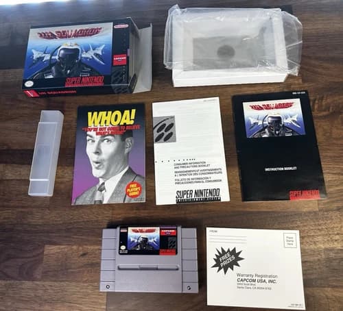U.N. Squadron (SNES) Super Nintendo CIB Complete Box Capcom 1991 RARE