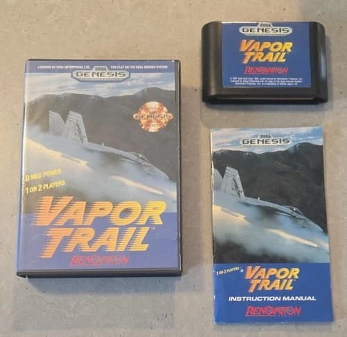 Vapor Trail (Sega Genesis, 1991) Complete CIB Tested