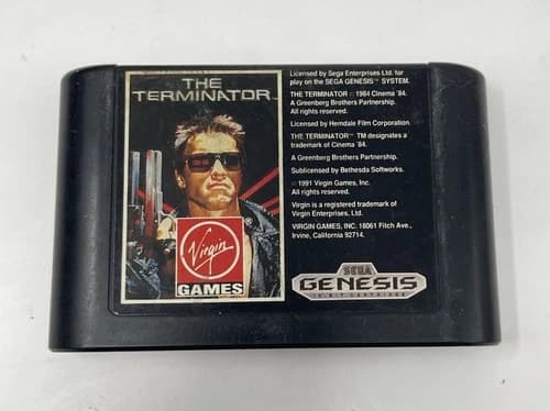 The Terminator (Sega Genesis, 1991) Tested Working Authentic Cart Only