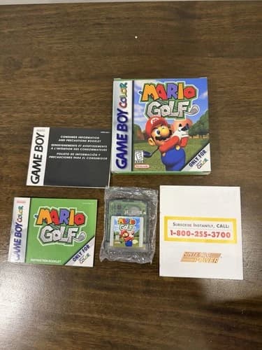 Mario Golf Nintendo Game Boy Color 1999 with Original Box and Manual