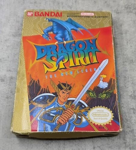 Dragon Spirit The New Legend Nintendo NES Bandai Complete, CIB, USA