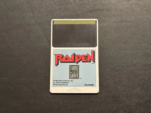 TG16 Raiden Turbo Grafx 16 Shmup Tested & Works Hucard Only Cartridge