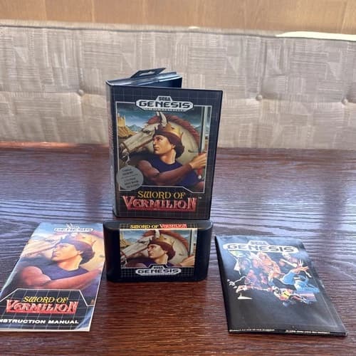 Sword of Vermilion (Sega Genesis, 1990) Complete w/ Manual And Insert