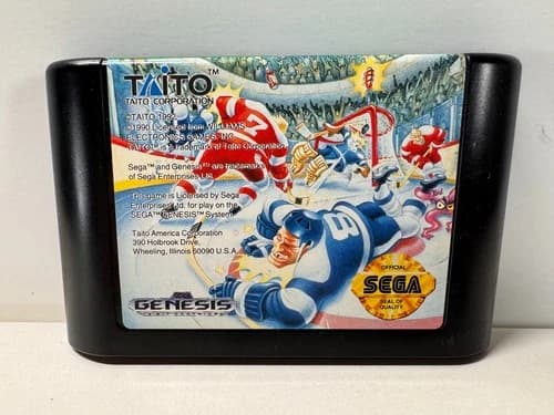 Hit the Ice (Sega Genesis, 1992) Game Cartridge Only Authentic Tested Nice Label