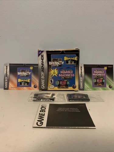 Paperboy Rampage Marble Madness Klax Nintendo Gameboy Advance Authentic Rare CIB