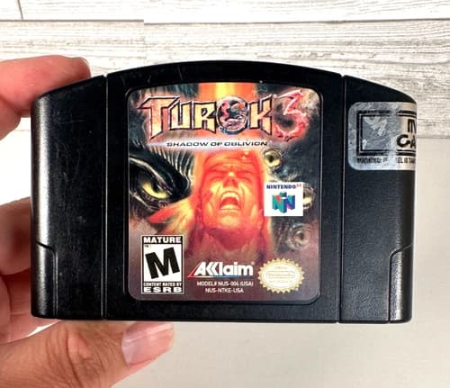 Turok 3 Shadow of Oblivion Nintendo 64 N64 Game Cartridge 1997 Tested Works