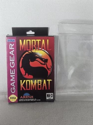 Mortal Kombat (Sega Game Gear, 1992) Complete In Box - with box protector