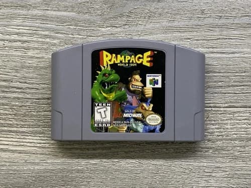 Rampage World Tour Nintendo 64 N64 - Authentic Cleaned & Tested! Nice Condition!