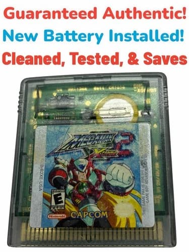 Mega Man Xtreme 2 Nintendo Game Boy Color Cartridge Authentic-Tested-New Battery