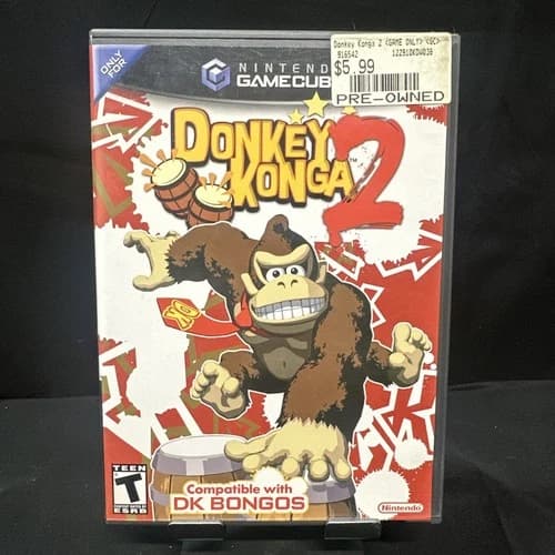 Donkey Konga 2 (Nintendo GameCube, Nintendo, 2005) Music Rhythm, T, DK Bongos