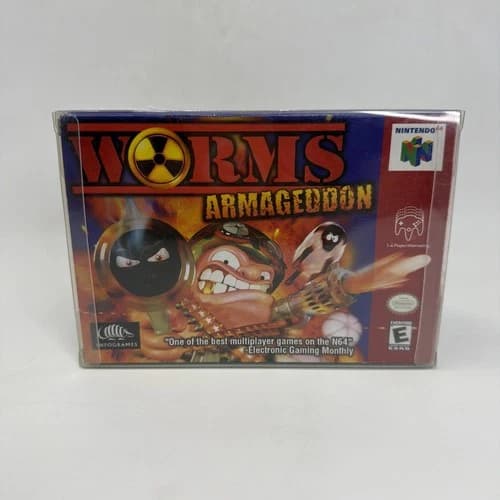 🔥Worms Armageddon - Nintendo 64 (N64) - Complete In Box Manual Reg Card Tested