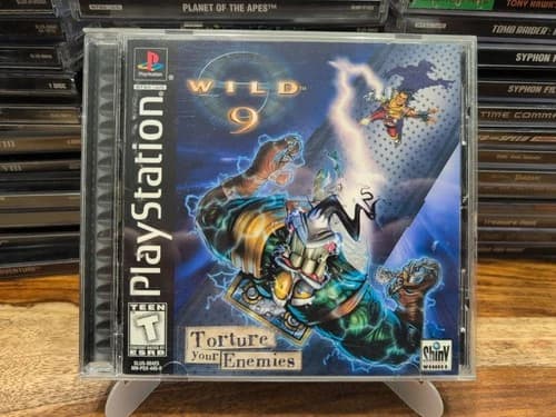Wild 9 (Sony PlayStation 1, 1998) Complete CIB Ps1 W/Registration Card.