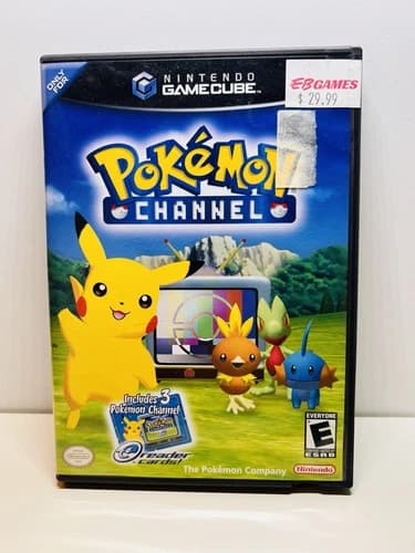 Pokemon Channel Nintendo GameCube 2003 Complete w/ Unpunched E-Cards /Manuals