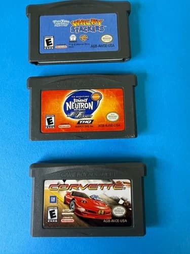 Wacky Stackers ~ Jimmy Neutron ~ Corvette ~ Nintendo GameBoy Advance GBA: TESTED