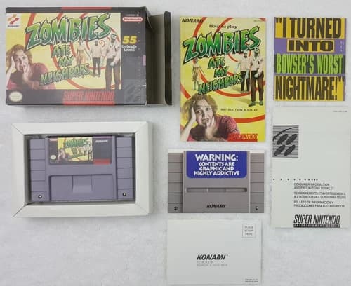 Zombies Ate My Neighbors SNES **100% CIB** Complete