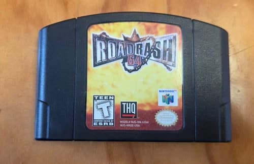 ROAD RASH 64 Nintendo 64 N64 Black Cartridge, TESTED! Authentic