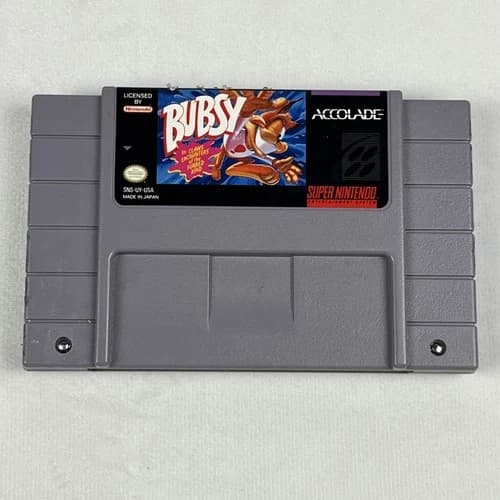 SNES Super Nintendo Bubsy in Claws Encounters of the Furred Kind Cartridge Only