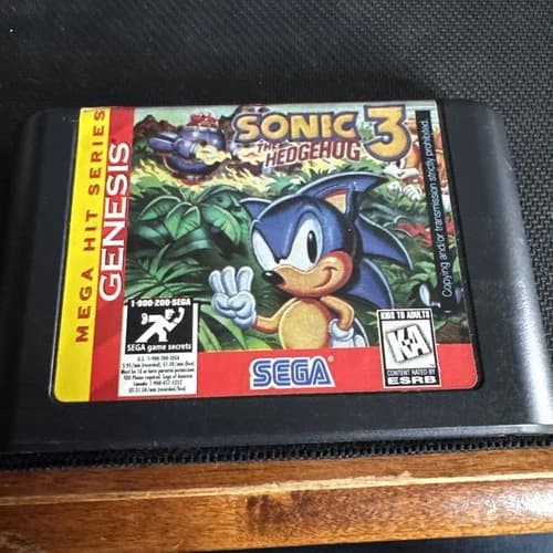 Sonic the Hedgehog 3 Sega Genesis Authentic Cartridge Only Tested Working