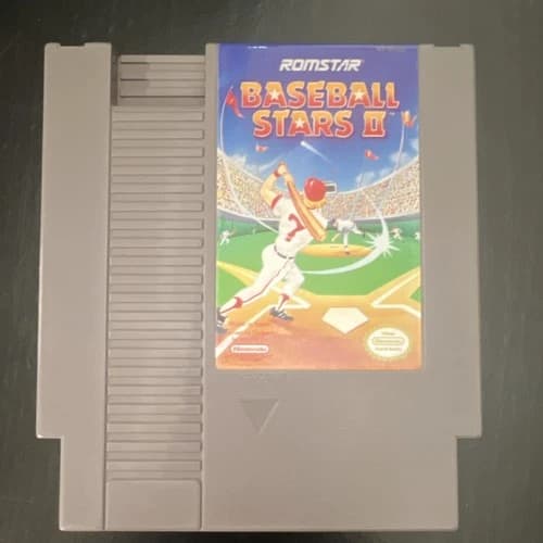 Nintendo NES Game Cartridge: Baseball Stars II by Romstar, Sports, NTSC-U/C