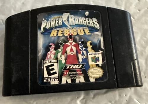 Power Rangers Lightspeed Rescue Nintendo 64 N64 Authentic Black Cart Tested