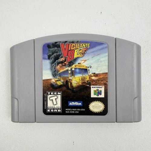 Vigilante 8 N64 Game Cartridge Only Nintendo 64 1999 Authentic Tested Working