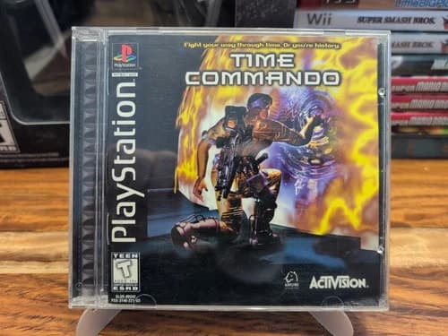 Time Commando (Playstation PS1) Black Label Tested CIB Complete