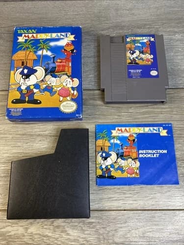 Mappy Land (Nintendo NES) Complete - Authentic Box Protector
