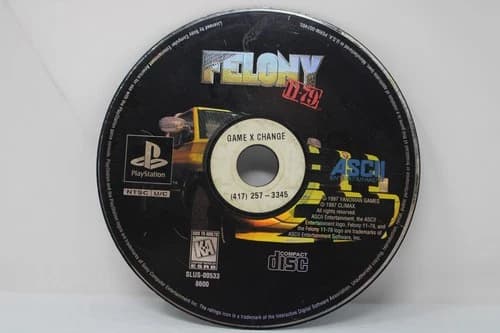 Felony 11-79 (Sony PlayStation 1 PS1, 1997) Authentic, disc only