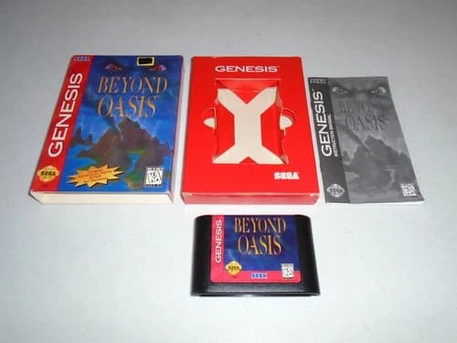 Beyond Oasis (Saves!) ☆☆ Complete CIB (Sega Genesis) game