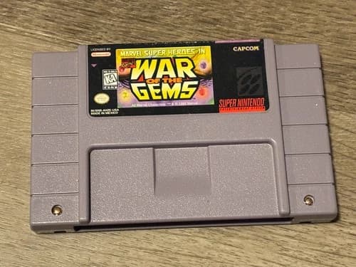 Marvel Super Heroes War of the Gems Super Nintendo Snes Cleaned Tested Authentic